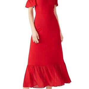 Reformation - Cherry Red Butterfly Dress